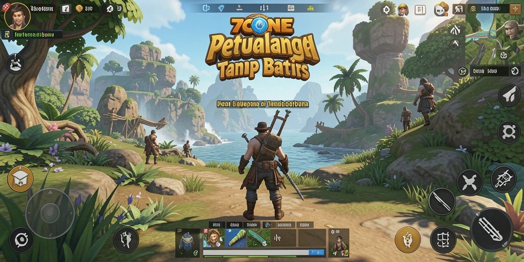 Tangkapan layar gameplay 7CONE menampilkan eksplorasi luar biasa di dunia terbuka.