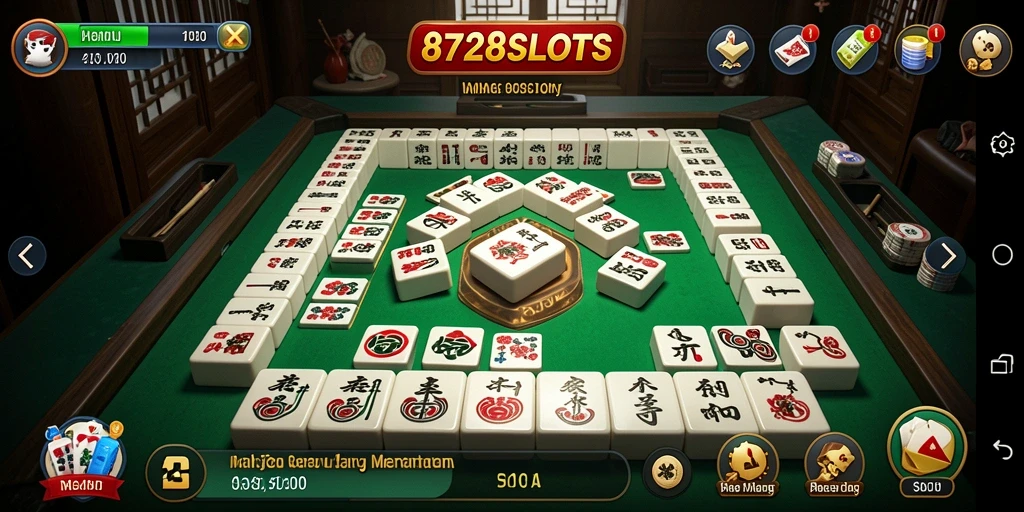 Screenshot gameplay 8728SLOTS yang menampilkan aksi seru Mahjong.