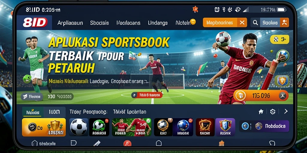 Tampilan antarmuka 8ID yang menarik dalam permainan Sportsbook.