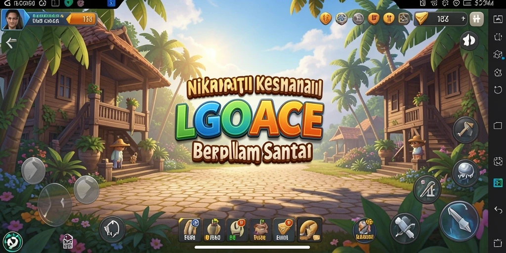 Tampilan gameplay LGOACE yang cerah dan interaktif.