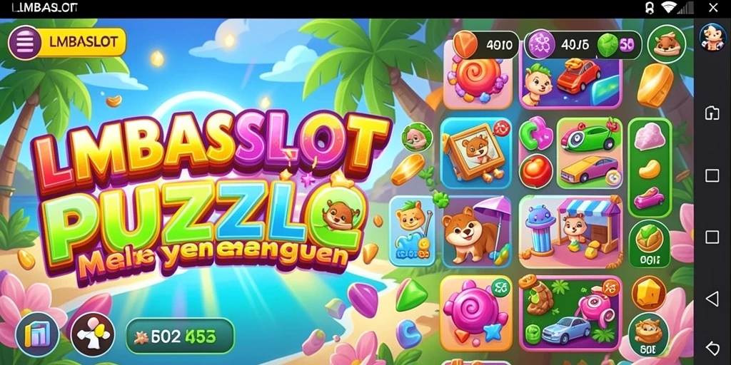 Screenshot LMBASLOT menampilkan gameplay puzzle yang menarik dan menantang.