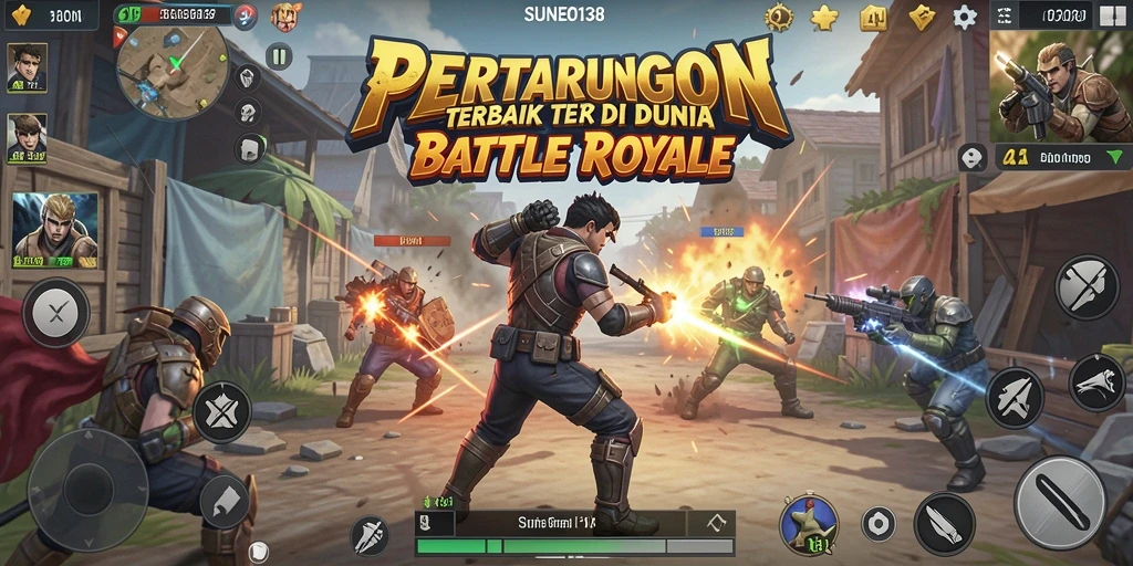 Tangkapan layar menampilkan aksi seru dari gameplay Battle Royale.